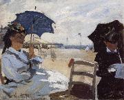 Claude Monet The Beach at Trouville oil